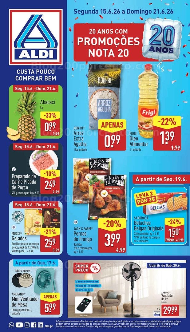 Antevisão Folheto ALDI Promoções de 15 a 21 junho